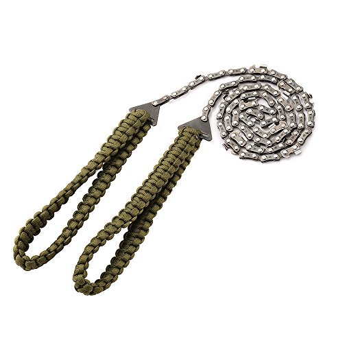 Pocket Chainsaw with Paracord Handle Folding Chain...